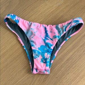 Jolyn Hermosa Pink and Blue Bikini Bottom Small